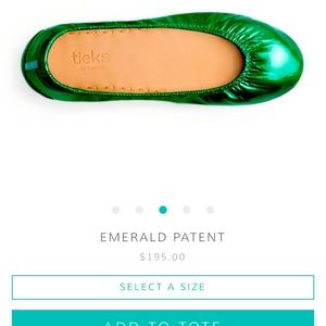 Tieks- Emerald green- size 8- excellent condition